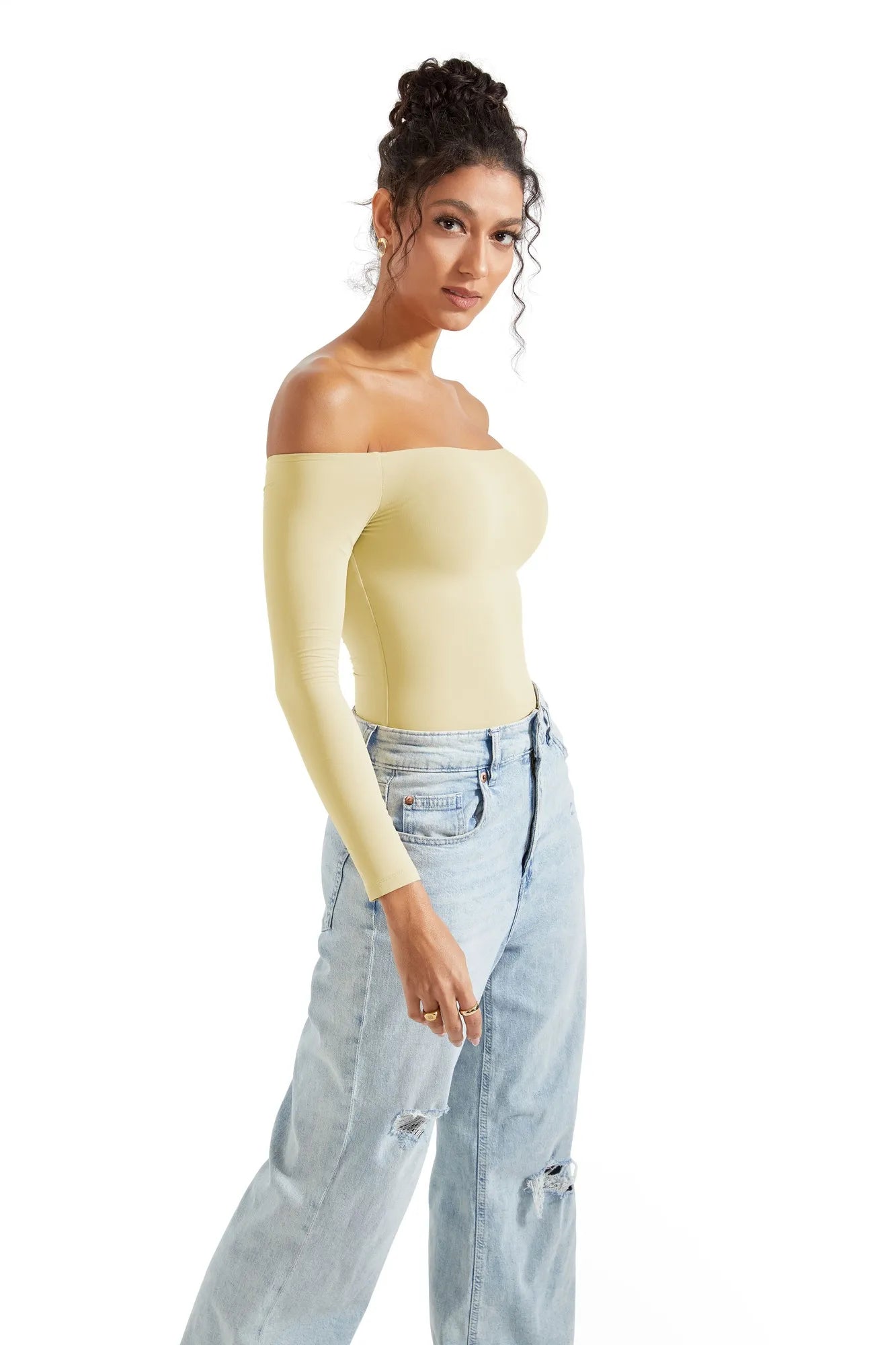 Buttery Soft Off Shoulder Bodysuit - Long Sleeve