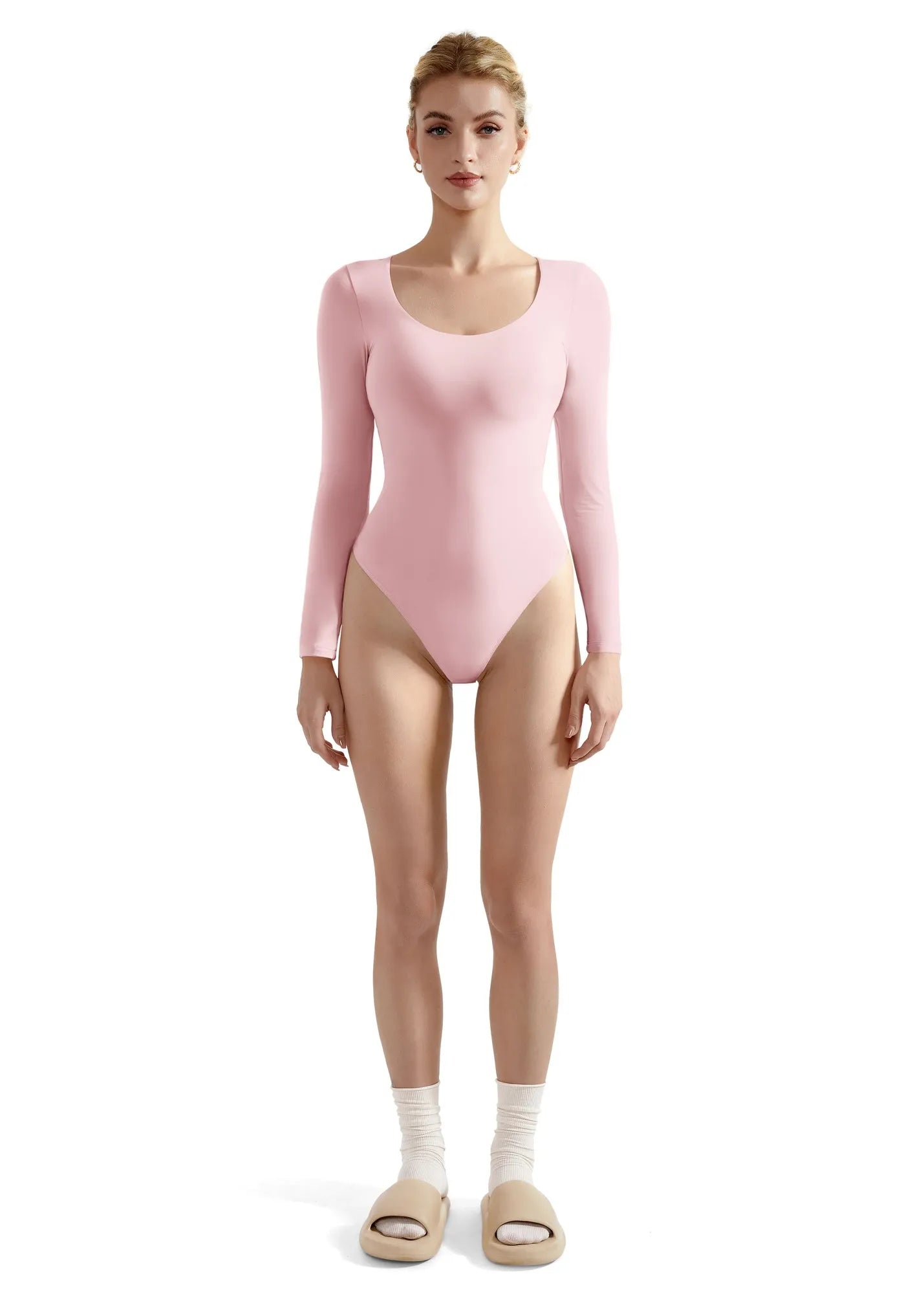 Buttery Soft Scoop Neck Bodysuit - Long Sleeve-Clothing-SUUKSESS-SUUKSESS