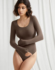 Buttery Soft Scoop Neck Bodysuit - Long Sleeve-Clothing-SUUKSESS-SUUKSESS