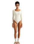 Buttery Soft Scoop Neck Bodysuit - Long Sleeve-Clothing-SUUKSESS-SUUKSESS