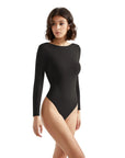 Buttery Soft Open Back Bodysuit - Long Sleeve-SUUKSESS-SUUKSESS