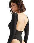 Buttery Soft Open Back Bodysuit - Long Sleeve-SUUKSESS-SUUKSESS