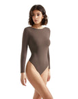 Buttery Soft Open Back Bodysuit - Long Sleeve-SUUKSESS-SUUKSESS