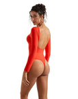 Buttery Soft Open Back Bodysuit - Long Sleeve-SUUKSESS-SUUKSESS