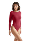 Buttery Soft Open Back Bodysuit - Long Sleeve-SUUKSESS-SUUKSESS