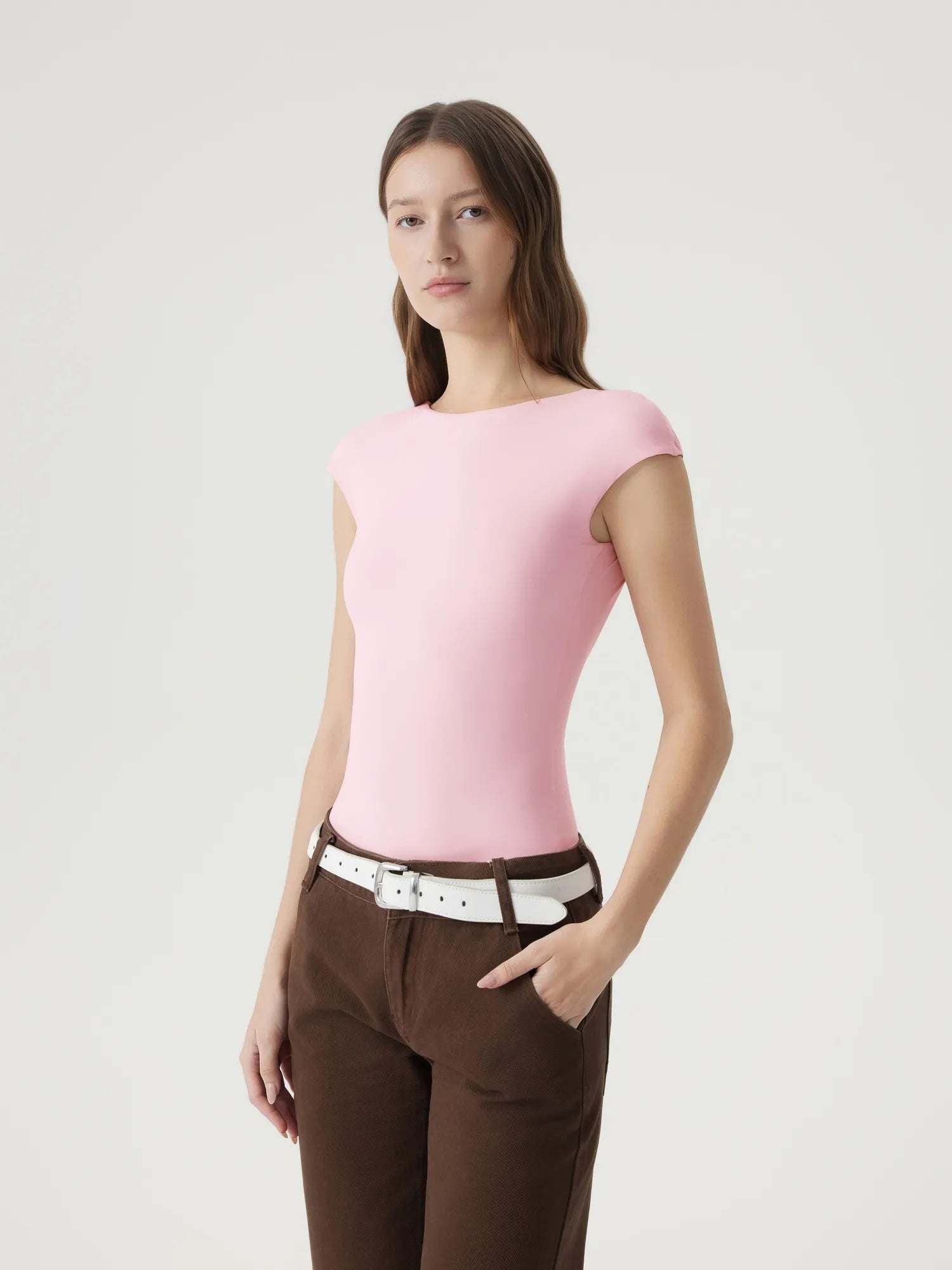 Backless Y2k Double Lined Bodysuit - Short Sleeve-SUUKSESS-SUUKSESS