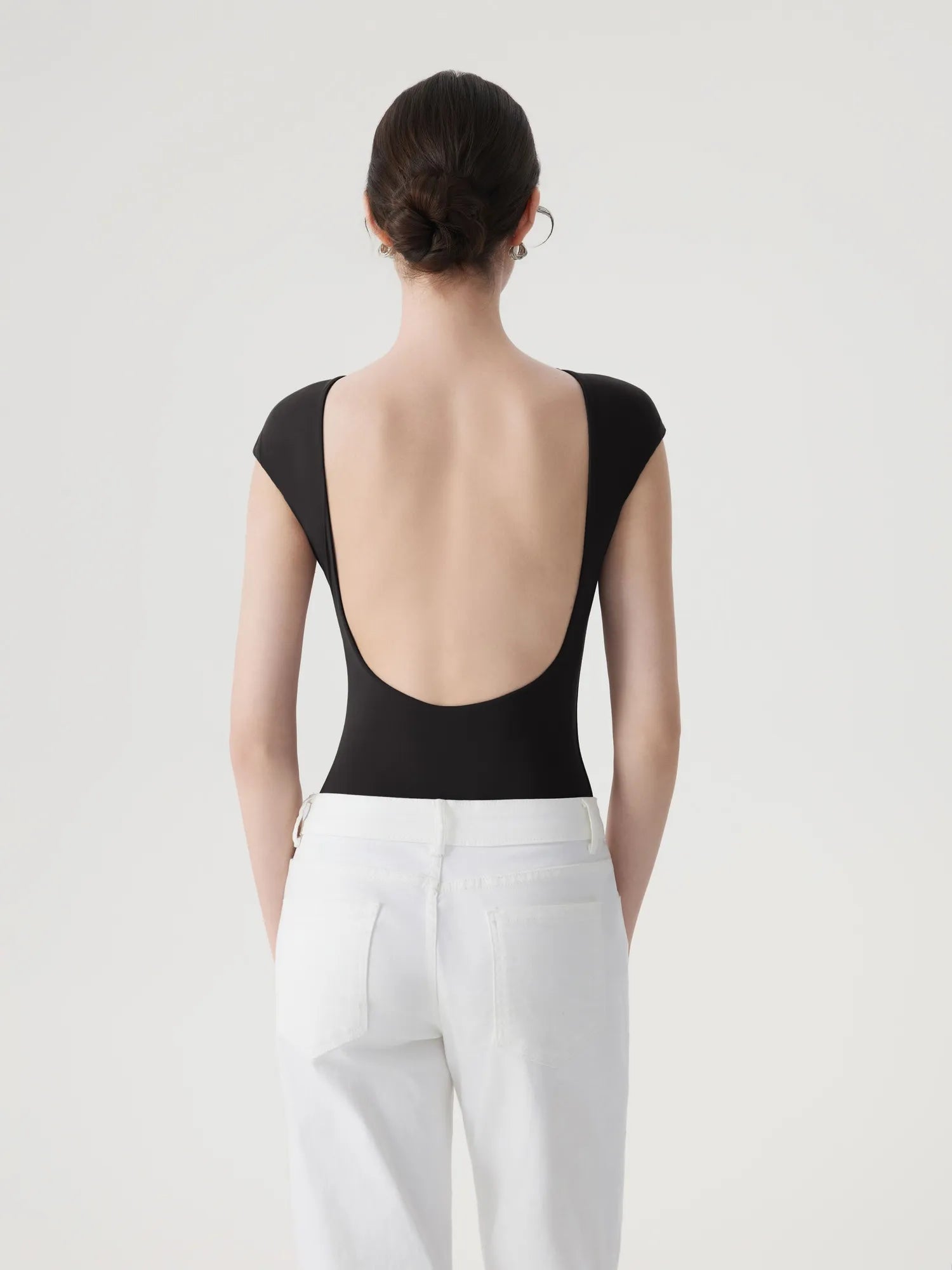 Backless Y2k Double Lined Bodysuit - Short Sleeve-SUUKSESS-SUUKSESS