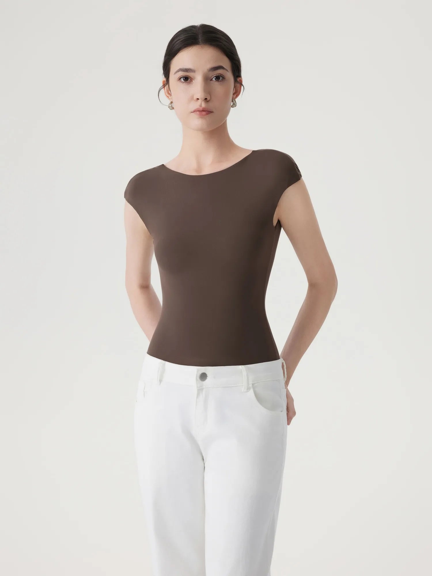 Backless Y2k Double Lined Bodysuit - Short Sleeve-SUUKSESS-SUUKSESS