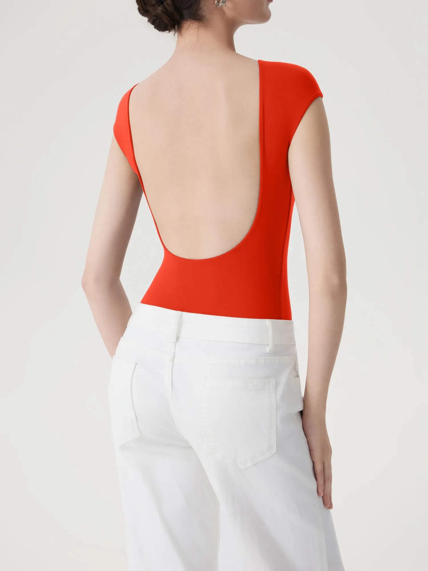 Backless Y2k Double Lined Bodysuit - Short Sleeve-SUUKSESS-SUUKSESS