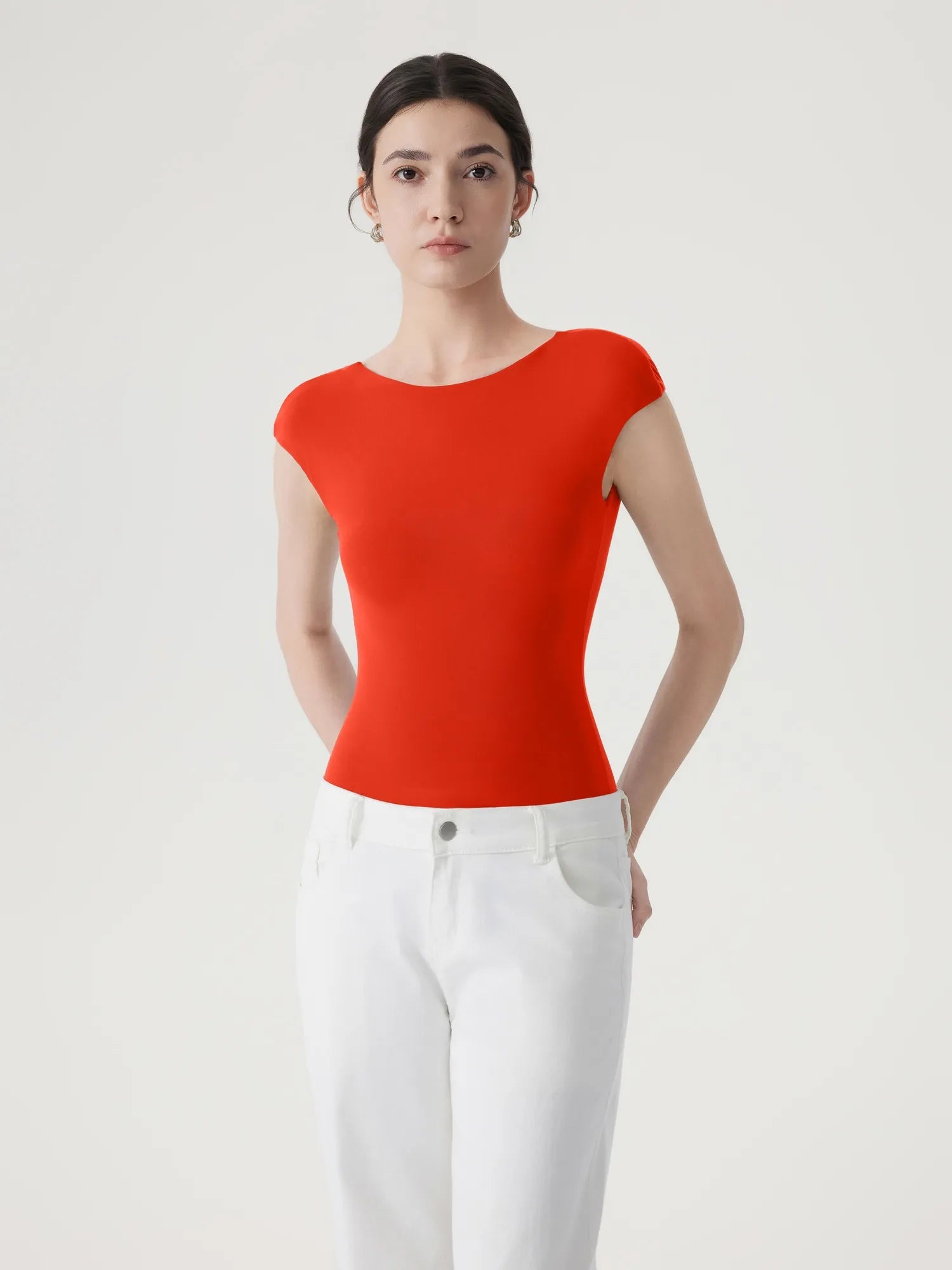 Backless Y2k Double Lined Bodysuit - Short Sleeve-SUUKSESS-SUUKSESS