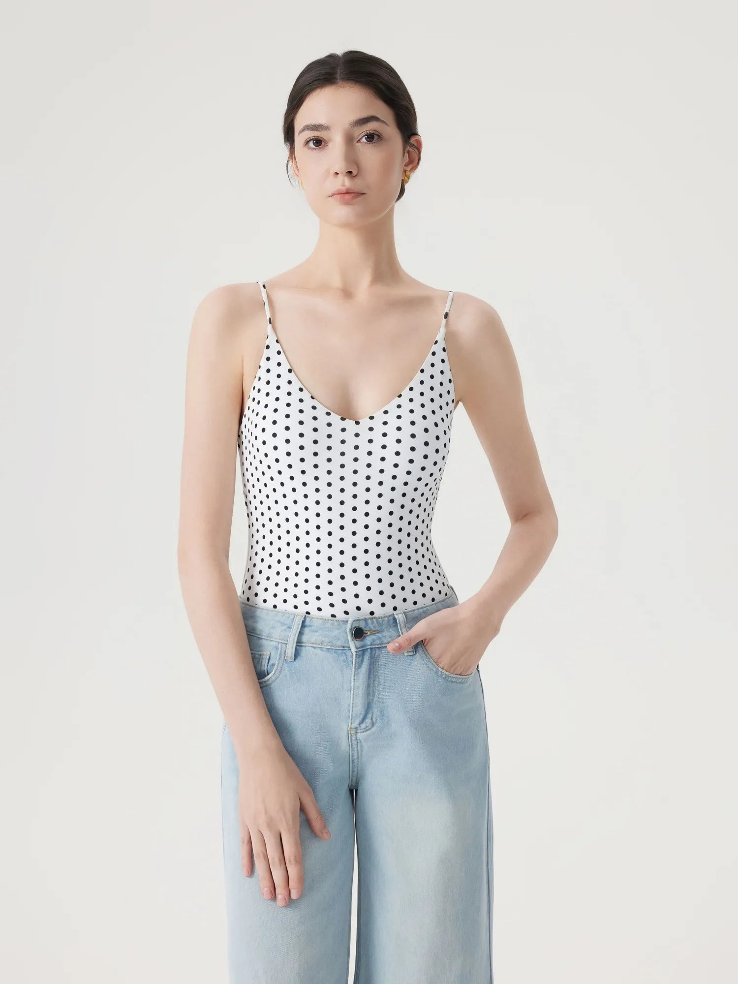 Padded V Neck Thong Bodysuit-SUUKSESS-SUUKSESS