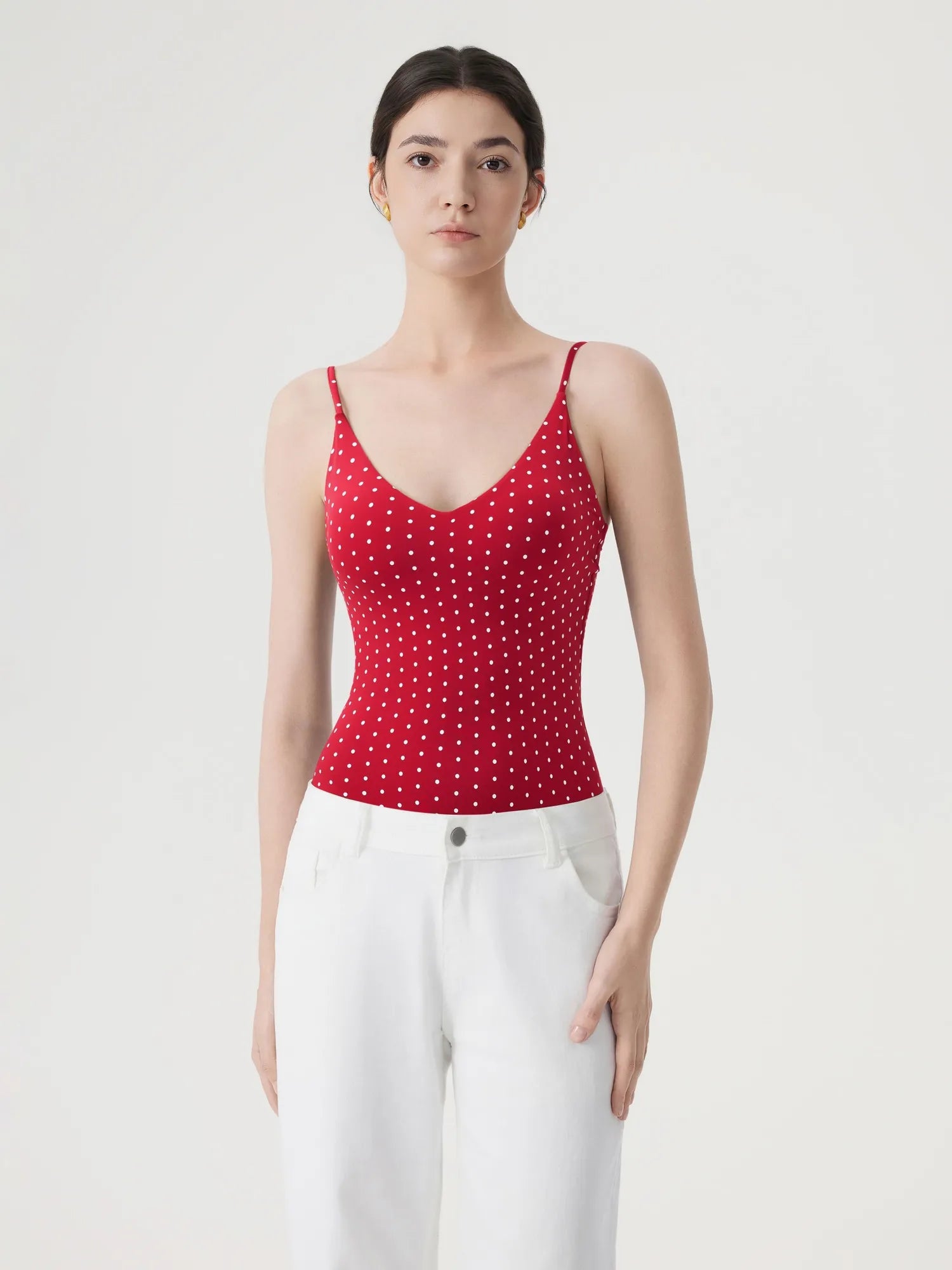 Padded V Neck Thong Bodysuit-SUUKSESS-SUUKSESS