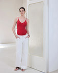 Padded V Neck Thong Bodysuit-SUUKSESS-SUUKSESS
