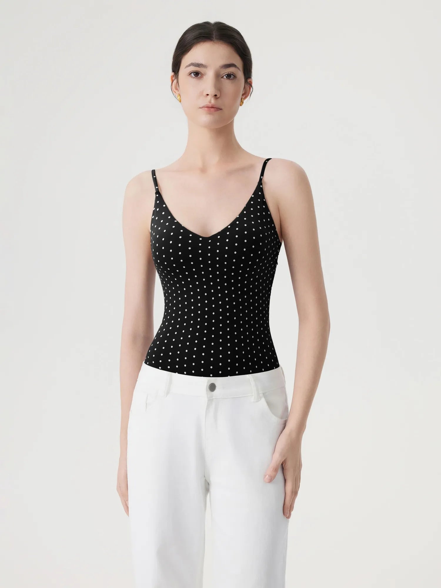 Padded V Neck Thong Bodysuit-SUUKSESS-SUUKSESS