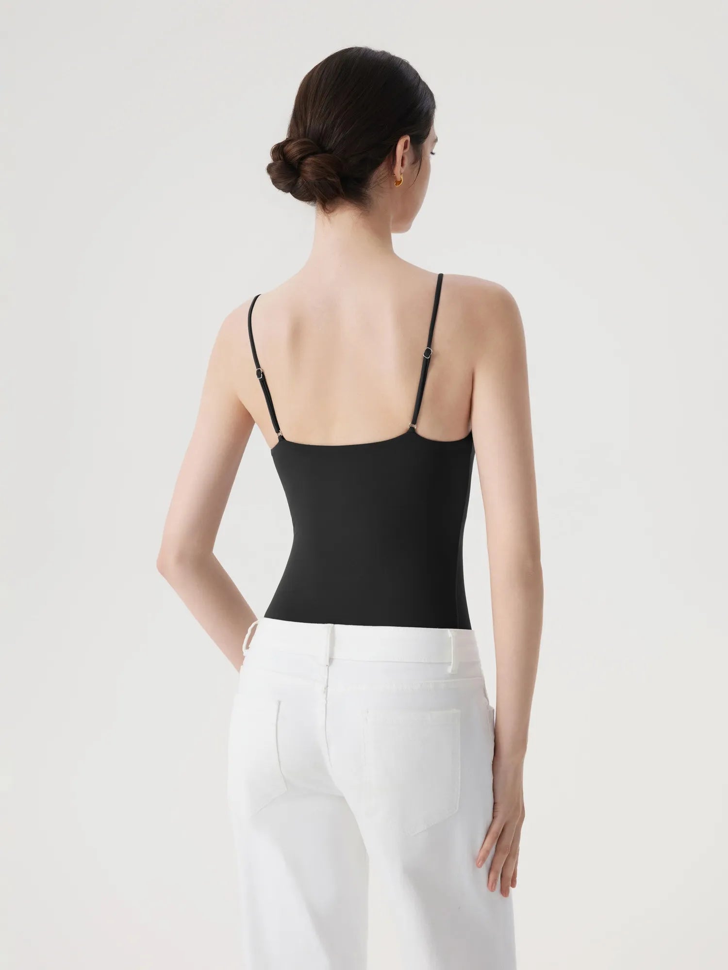 Padded V Neck Thong Bodysuit-SUUKSESS-SUUKSESS