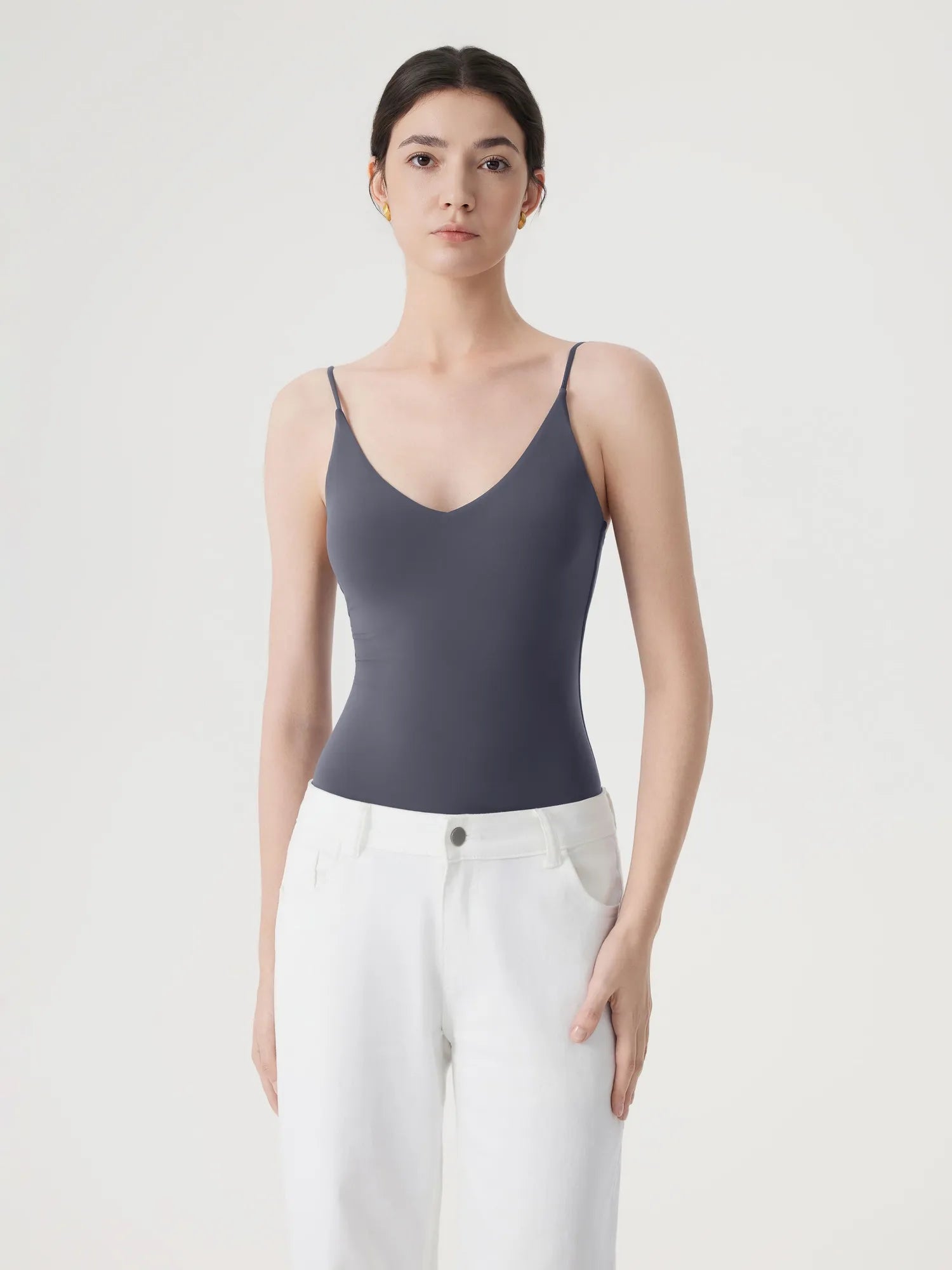 Padded V Neck Thong Bodysuit-SUUKSESS-SUUKSESS