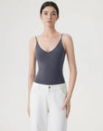 Padded V Neck Thong Bodysuit-SUUKSESS-SUUKSESS