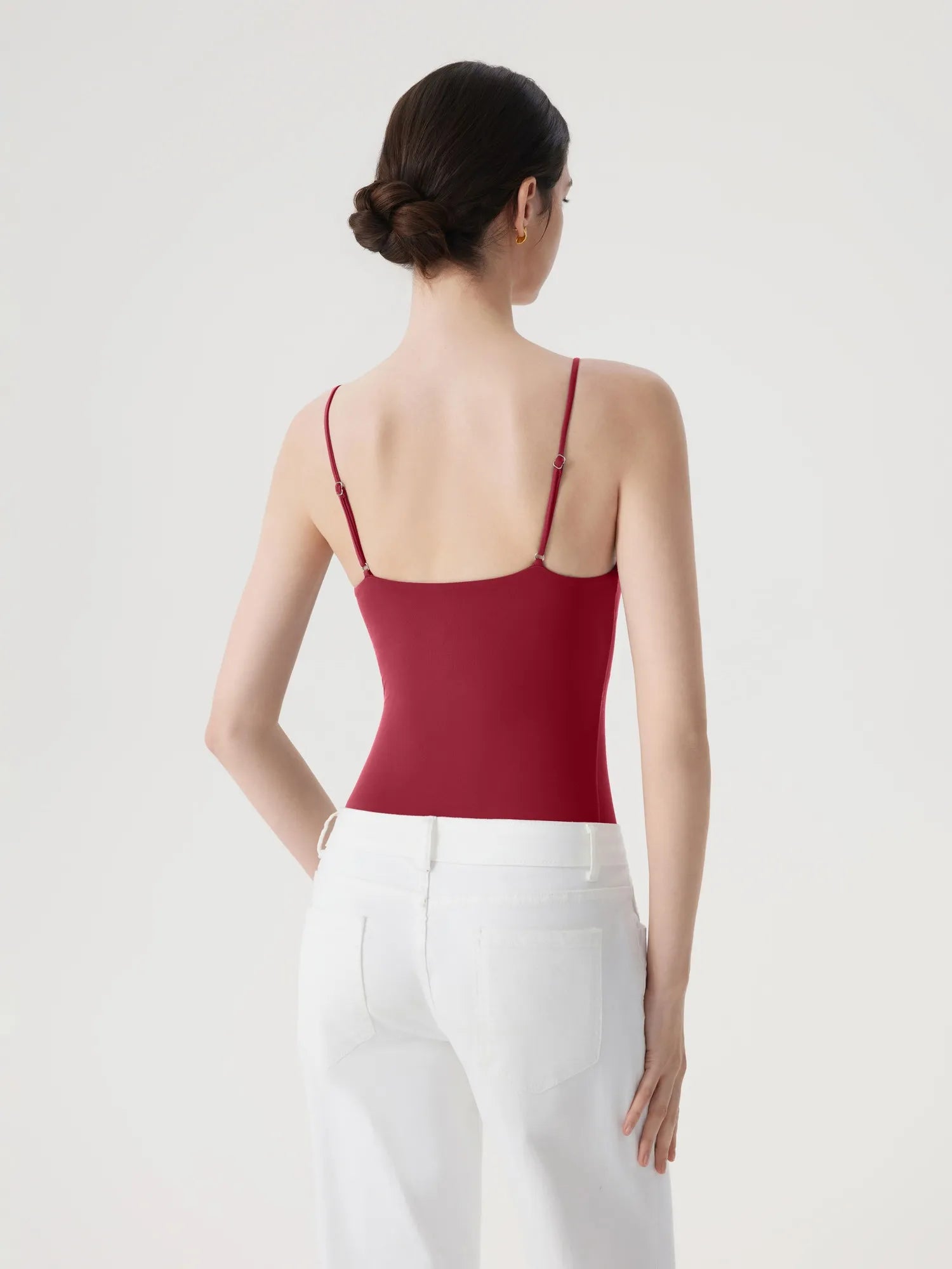 Padded V Neck Thong Bodysuit-SUUKSESS-SUUKSESS