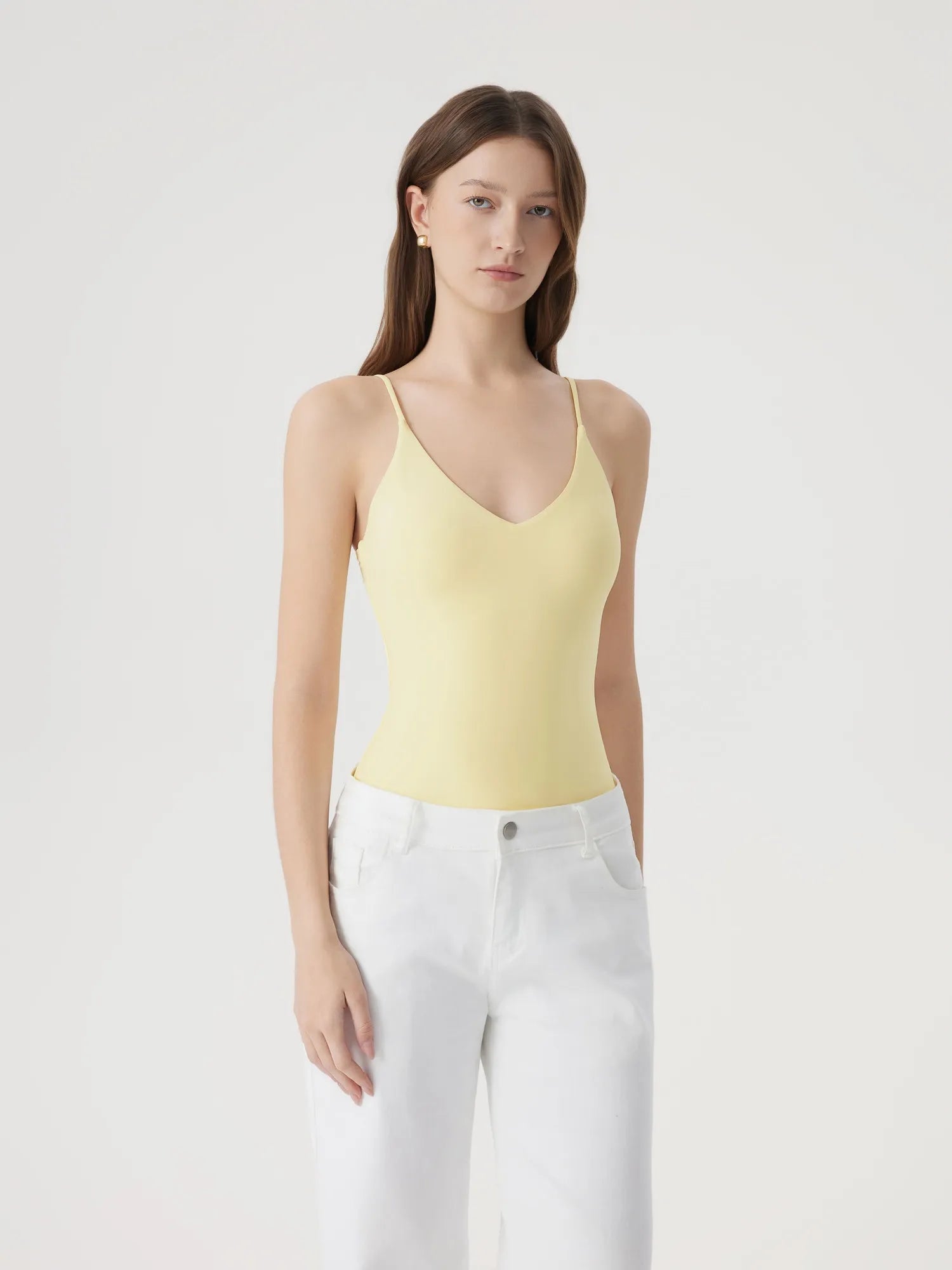 Padded V Neck Thong Bodysuit-SUUKSESS-SUUKSESS