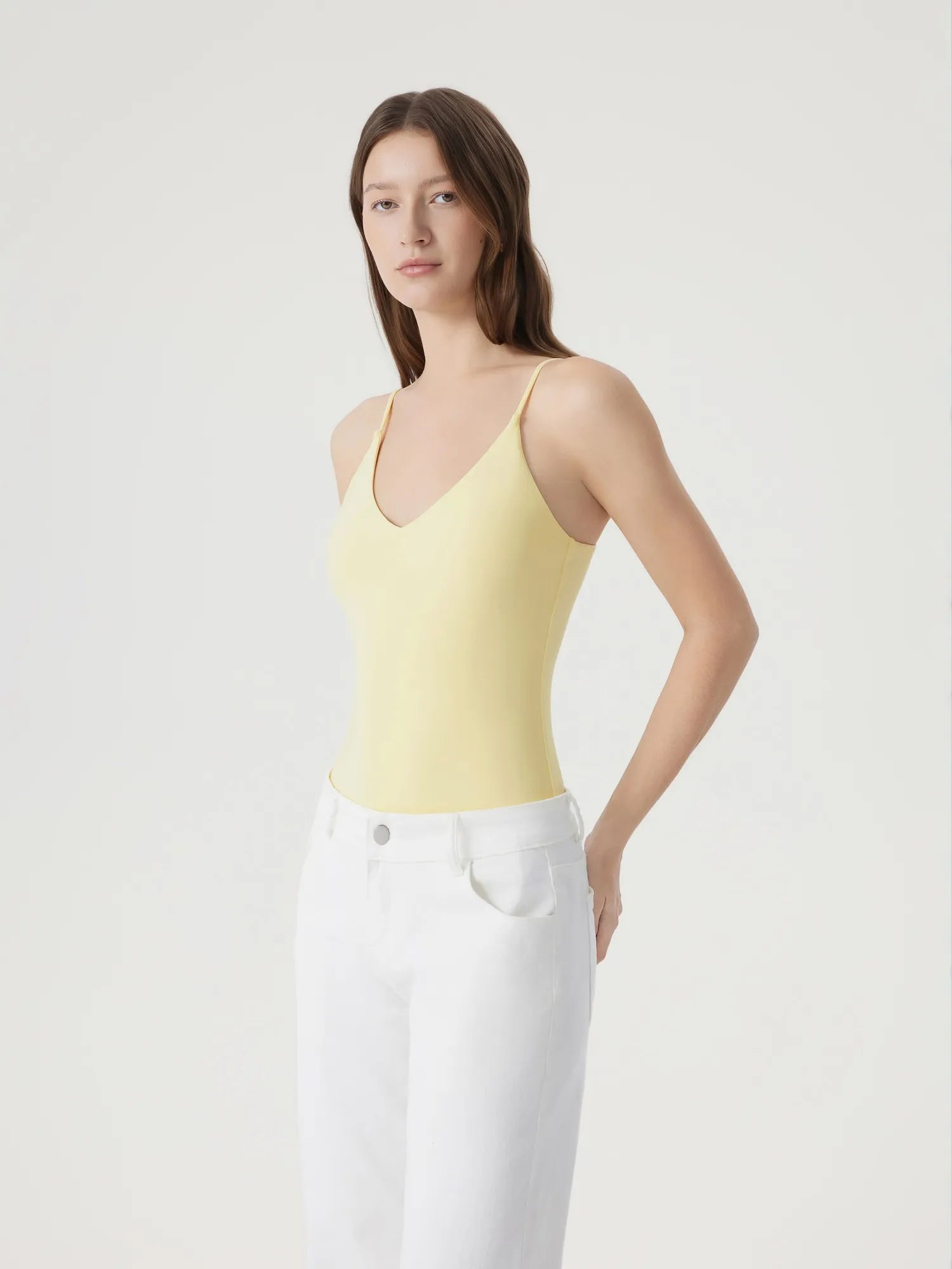 Padded V Neck Thong Bodysuit-SUUKSESS-SUUKSESS