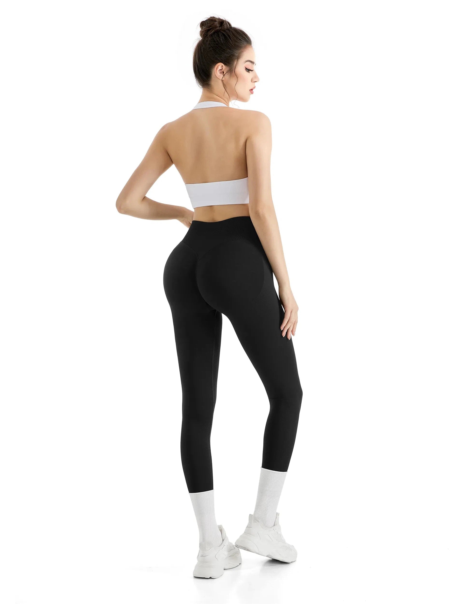 Seamless Hidden Scrunch Leggings-Leggings-SUUKSESS-SUUKSESS