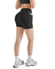 Seamless Hidden Scrunch Shorts-SUUKSESS-Black-S-SUUKSESS