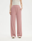 SUUKSESS Women Wide Leg Yoga Pants with Pockets 2025 High Waisted Casual Lounge Work Pant-SUUKSESS-Pink-XS-SUUKSESS