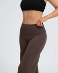 SUUKSESS Women Wide Leg Yoga Pants High Waisted Tummy Control Workout Leggings-SUUKSESS-SUUKSESS