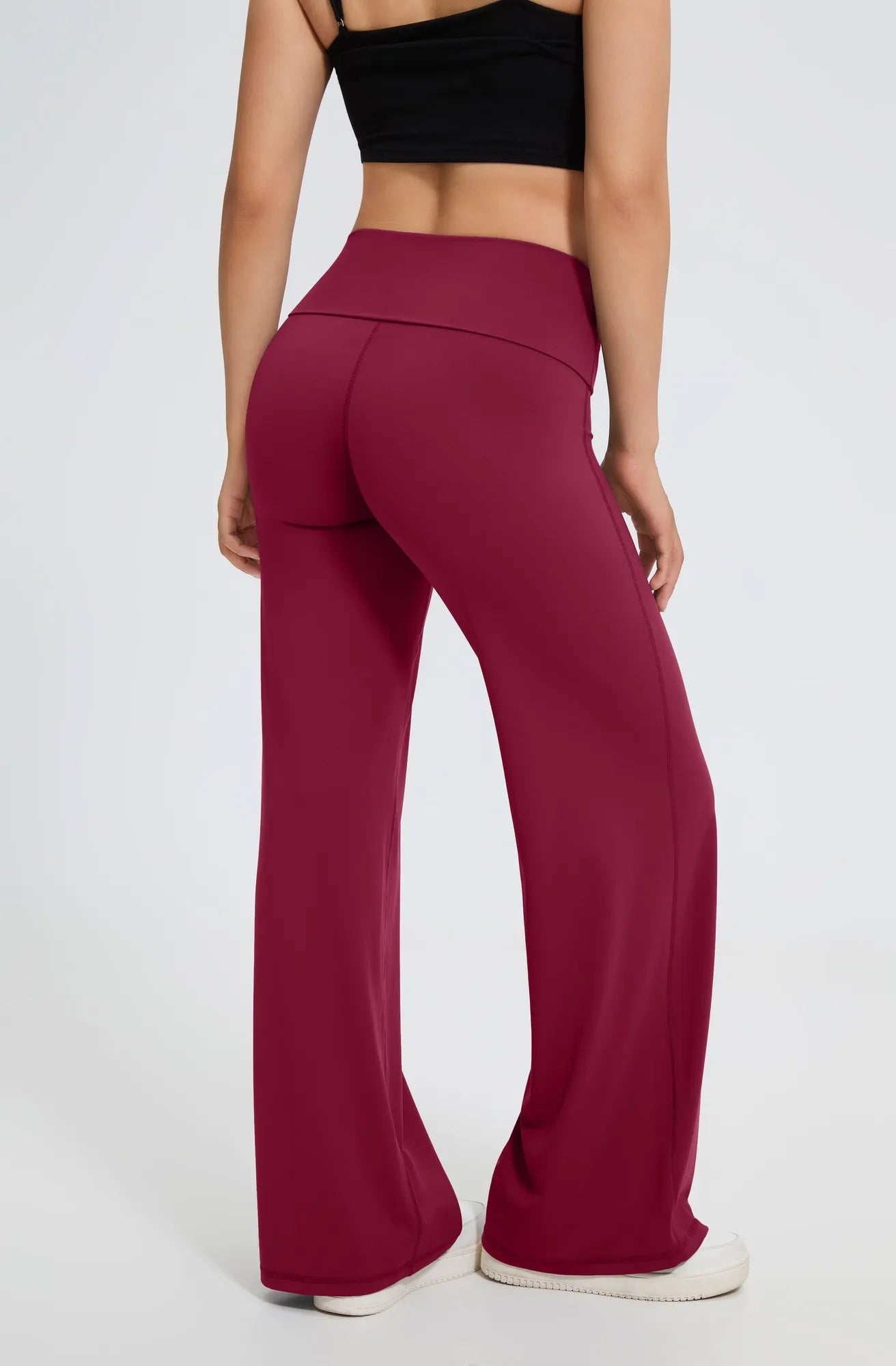 SUUKSESS Women Wide Leg Yoga Pants High Waisted Tummy Control Workout Leggings-SUUKSESS-SUUKSESS