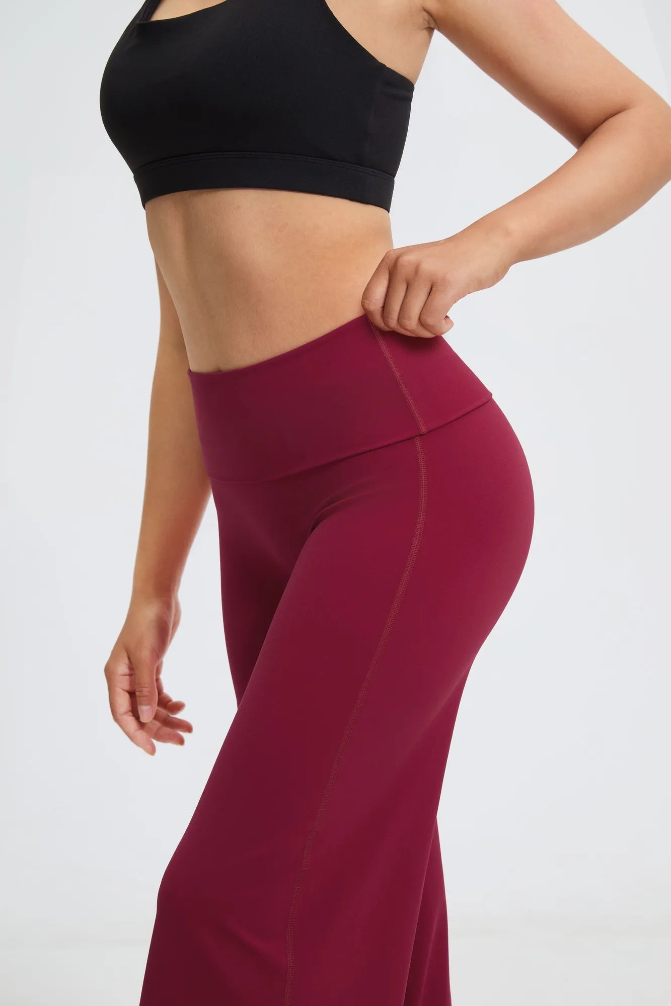 SUUKSESS Women Wide Leg Yoga Pants High Waisted Tummy Control Workout Leggings-SUUKSESS-SUUKSESS