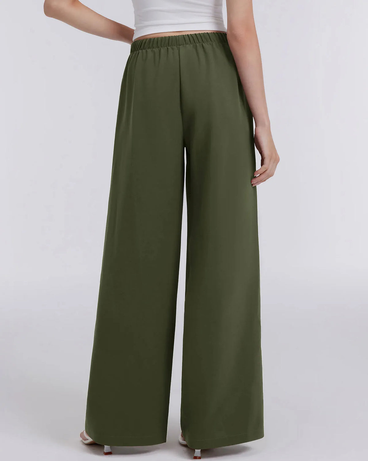 Wrinkle Free Wide Leg Pants