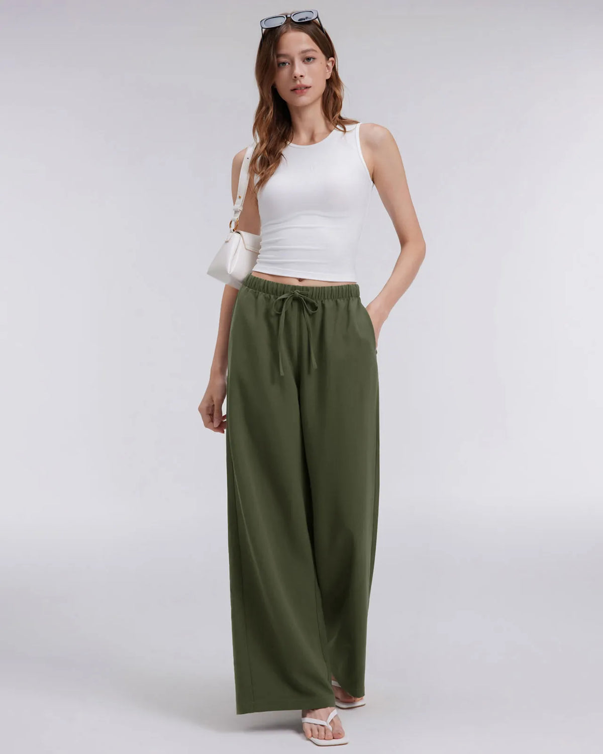 Wrinkle Free Wide Leg Pants