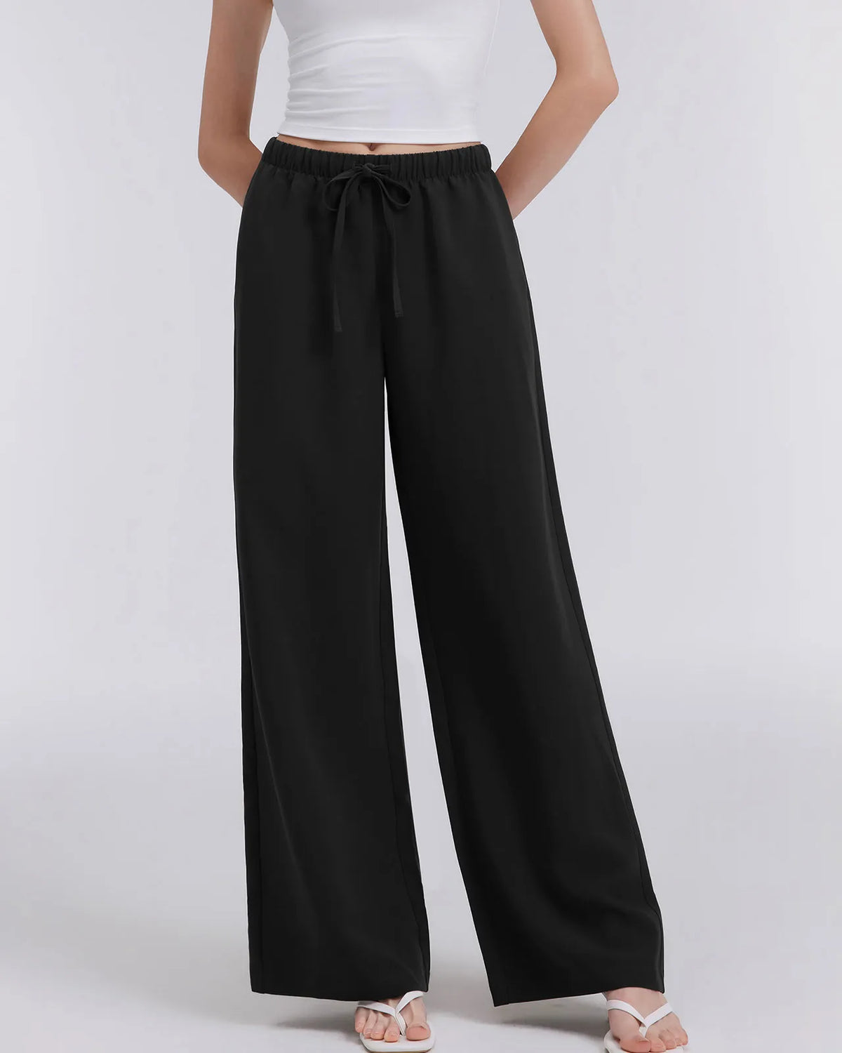 Wrinkle Free Wide Leg Pants