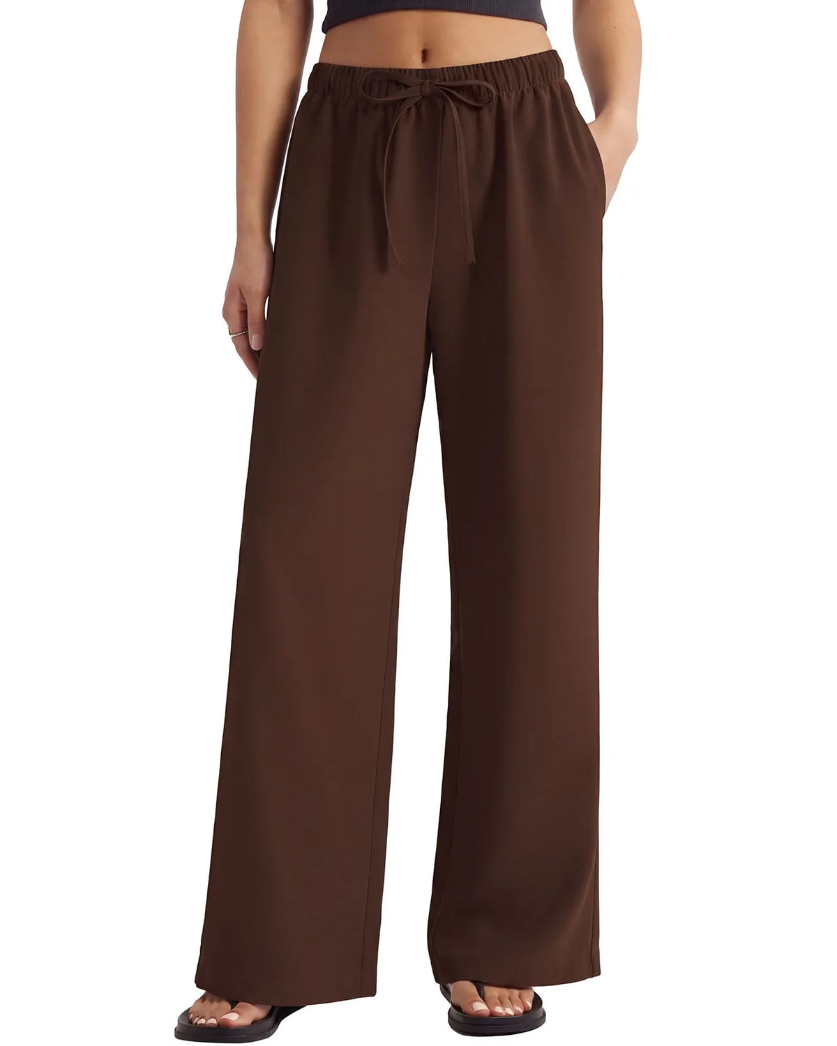 Wrinkle Free Wide Leg Pants