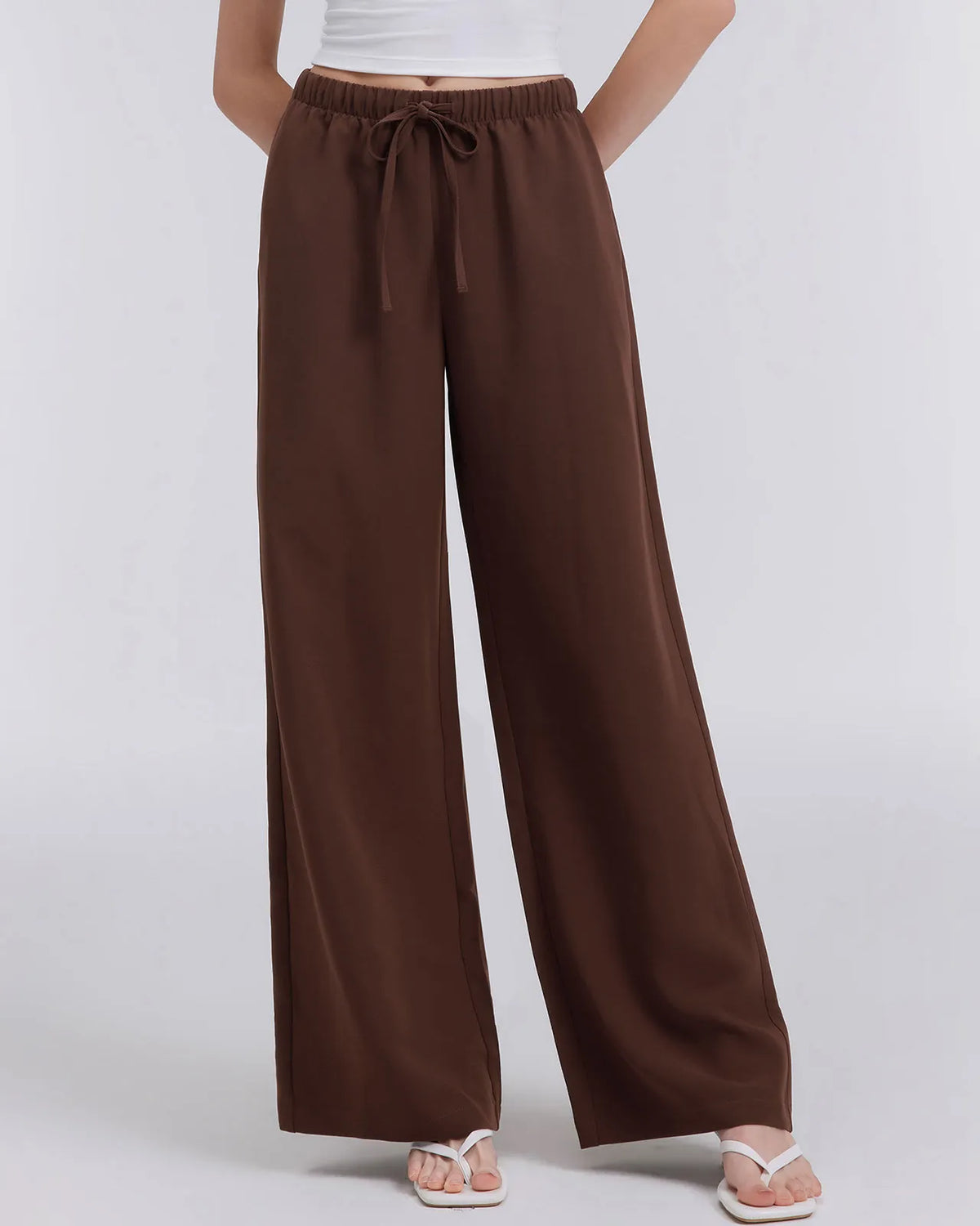 Wrinkle Free Wide Leg Pants