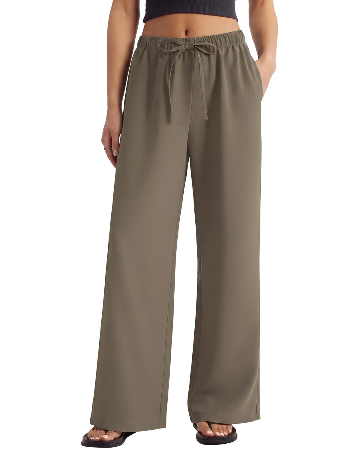 Wrinkle Free Wide Leg Pants
