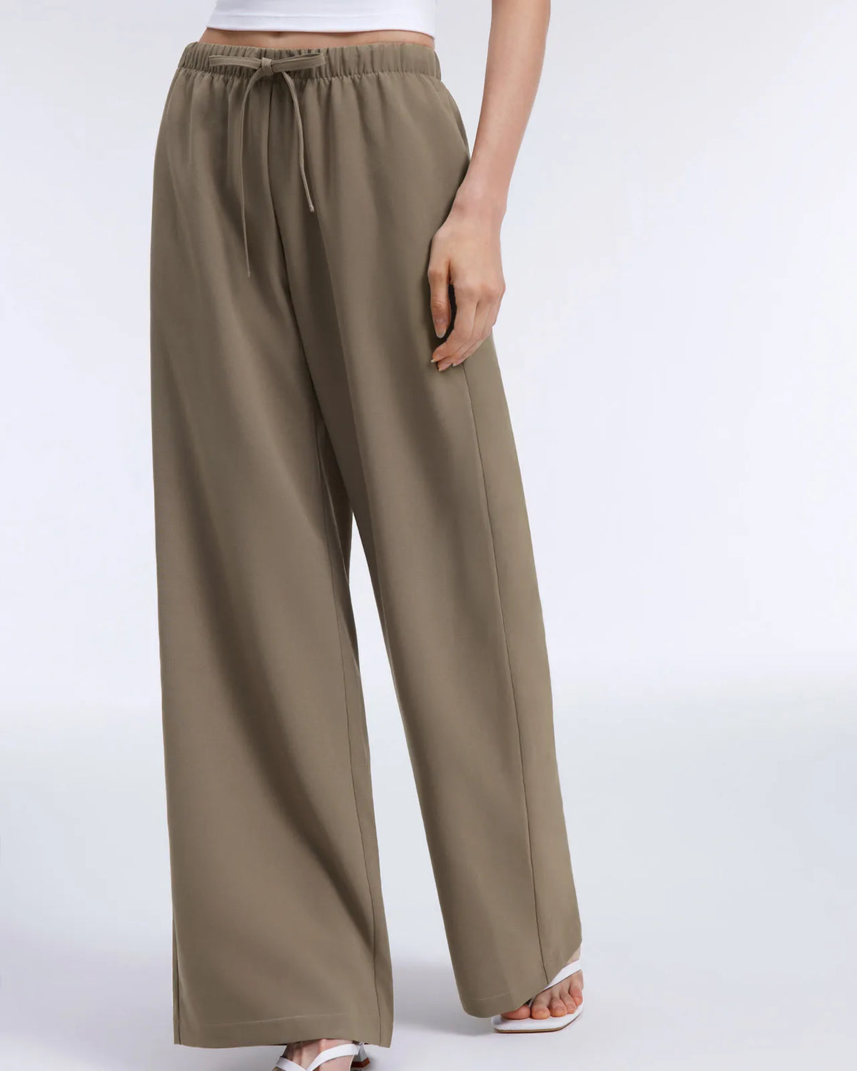 Wrinkle Free Wide Leg Pants