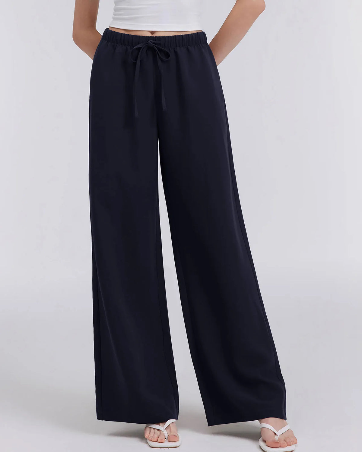 Wrinkle Free Wide Leg Pants