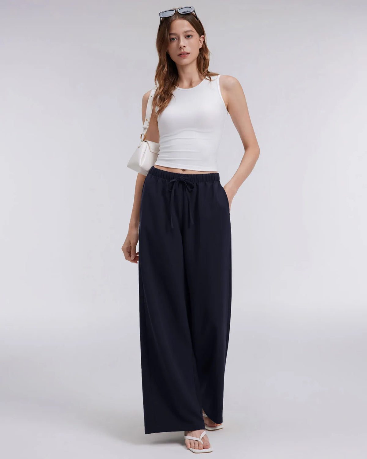 Wrinkle Free Wide Leg Pants