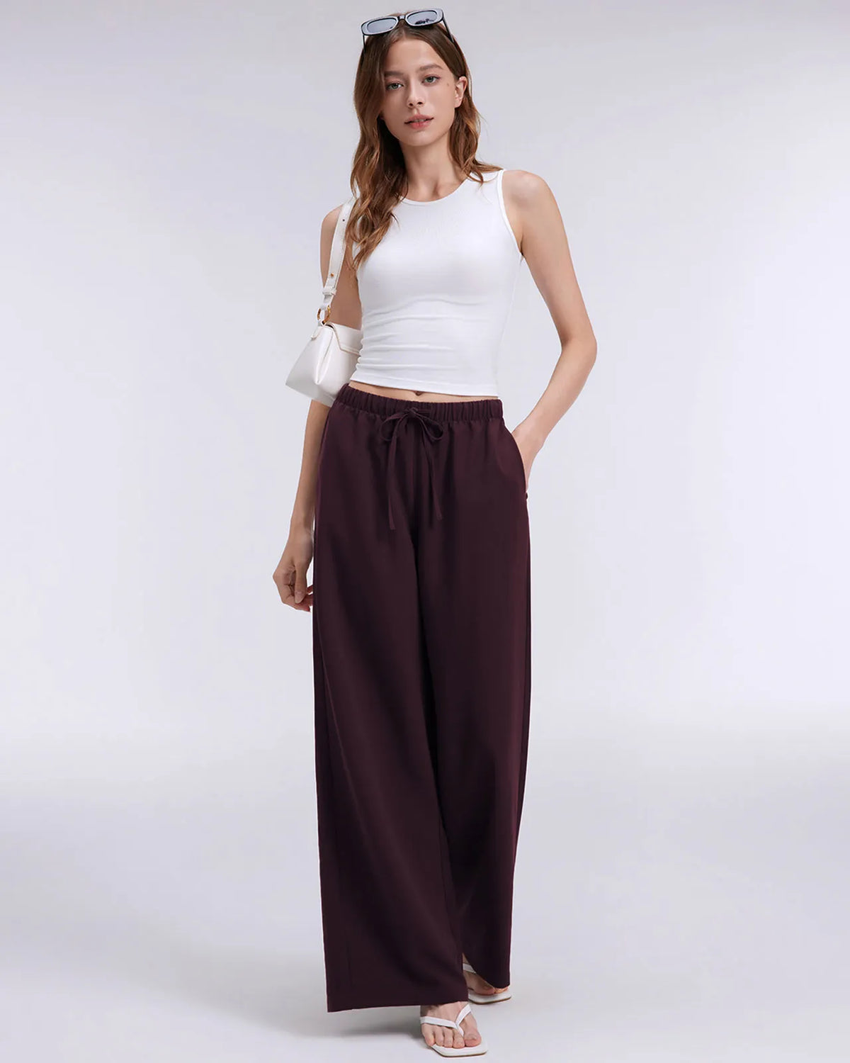 Wrinkle Free Wide Leg Pants