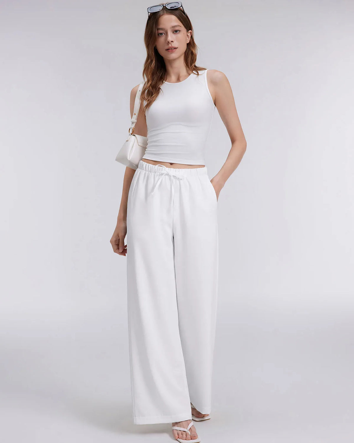 Wrinkle Free Wide Leg Pants
