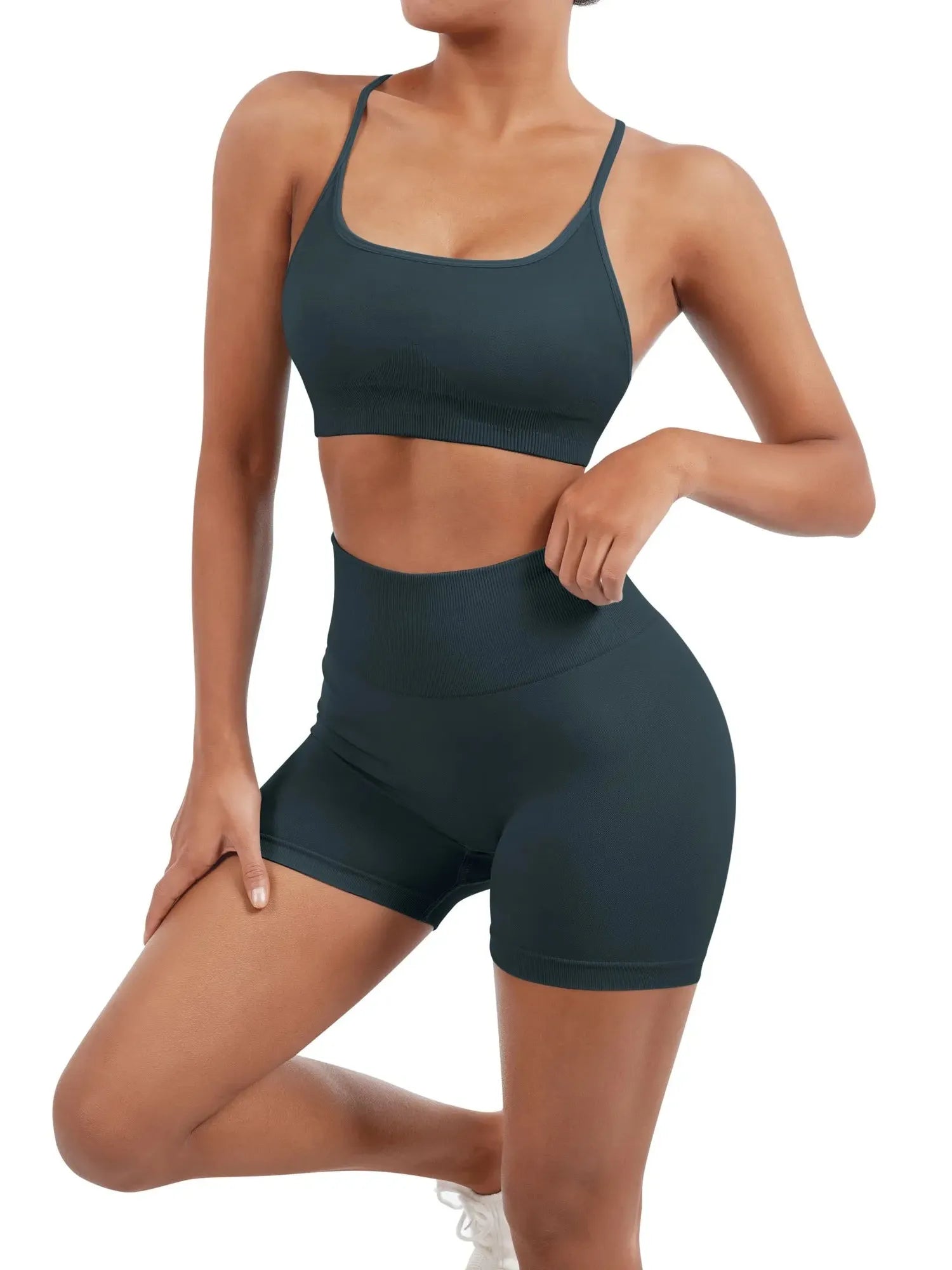 Seamless Workout Set-Activewear-SUUKSESS-Deep Green-XS-SUUKSESS