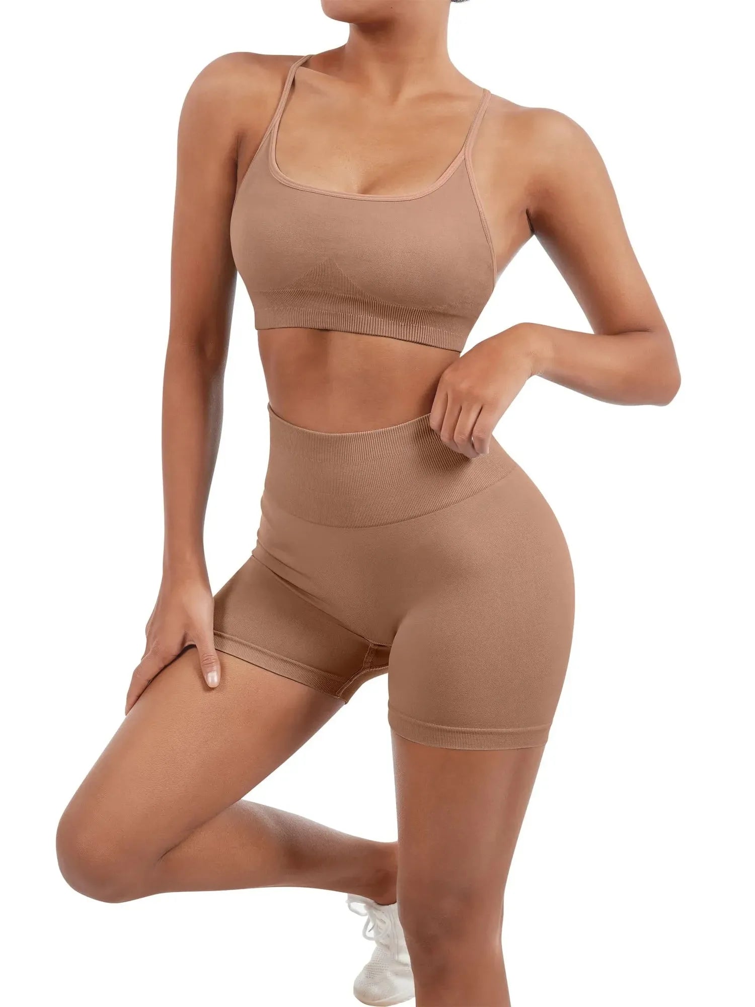 Colorful Seamless Workout Set-SUUKSESS-SUUKSESS