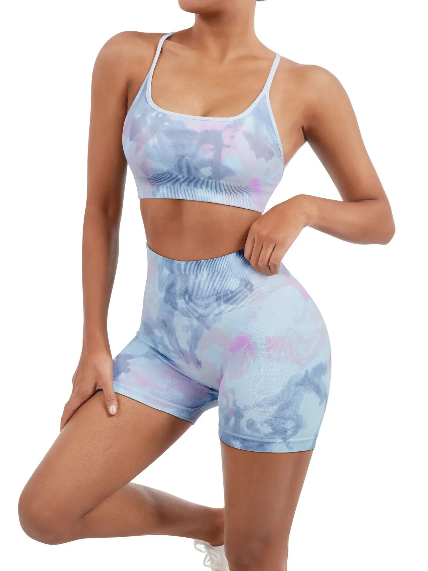 Colorful Seamless Workout Set-SUUKSESS-SUUKSESS