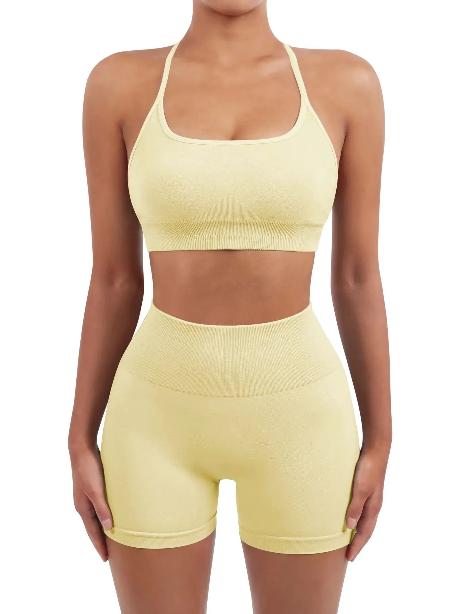 Seamless Workout Set-Activewear-SUUKSESS-Yellow-XS-SUUKSESS