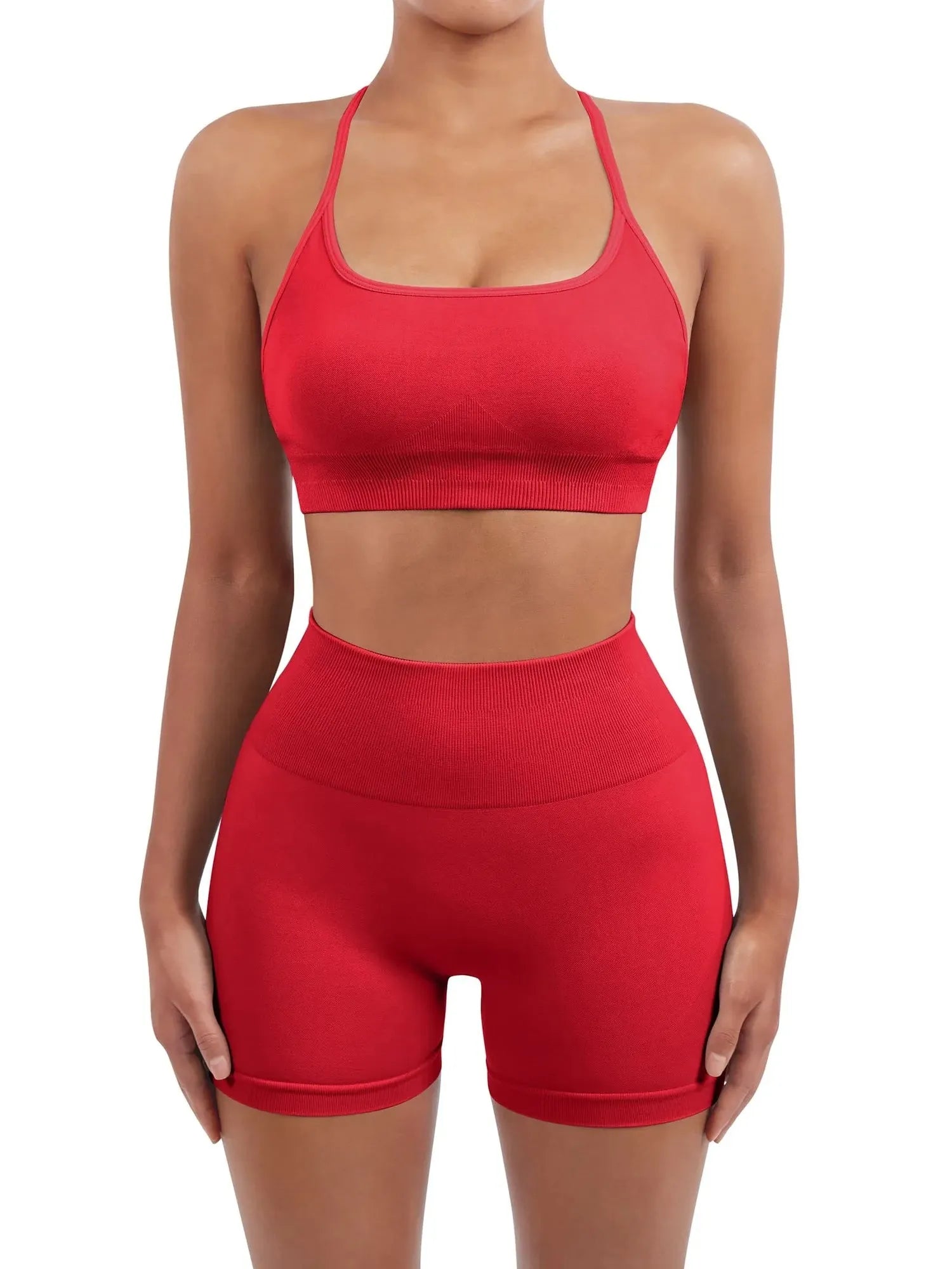 Seamless Workout Set-Activewear-SUUKSESS-Red-XS-SUUKSESS