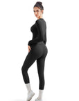 Seamless Ribbed Zip-Up Workout Set-Clothing-SUUKSESS-SUUKSESS