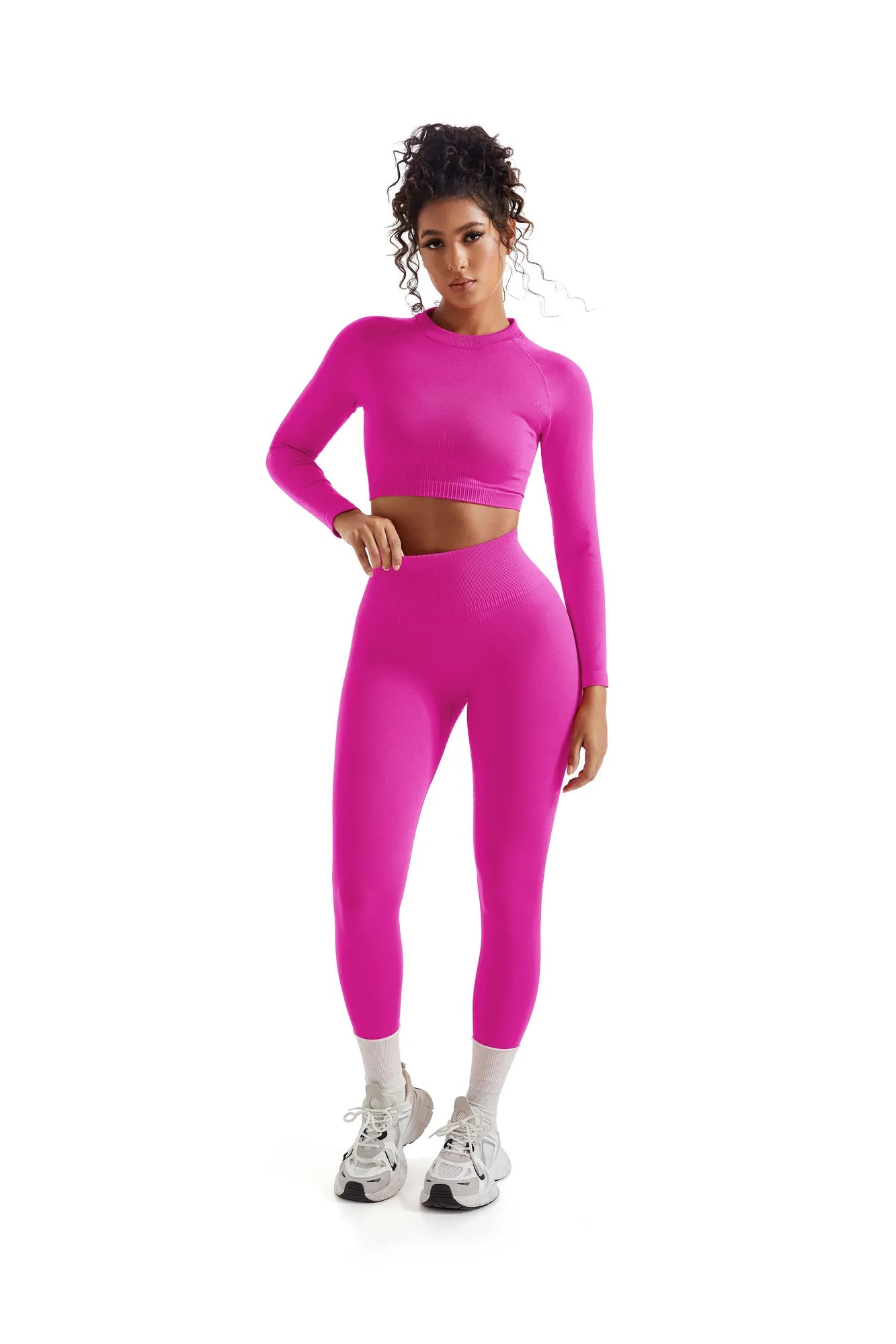 Seamless Crop Top Workout Set