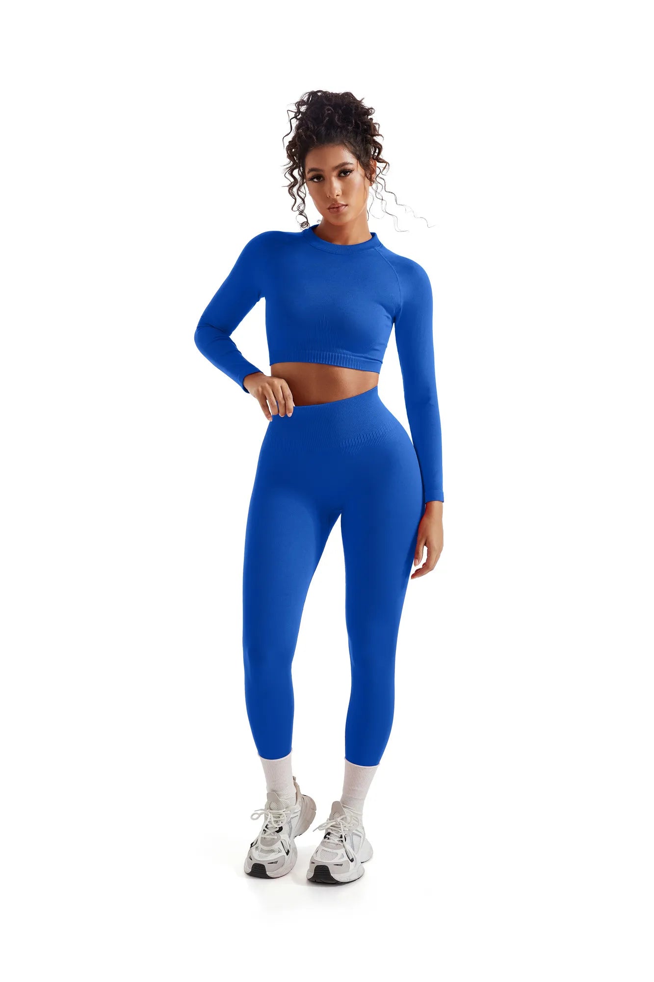 Seamless Crop Top Workout Set