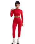 Seamless Crop Top Workout Set-SUUKSESS-SUUKSESS